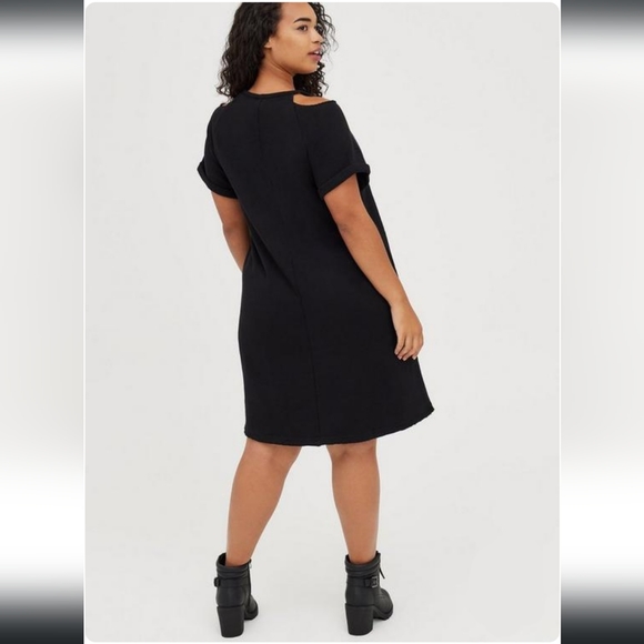 Fleece Cold-shoulder Dress - Picture 2 of 6